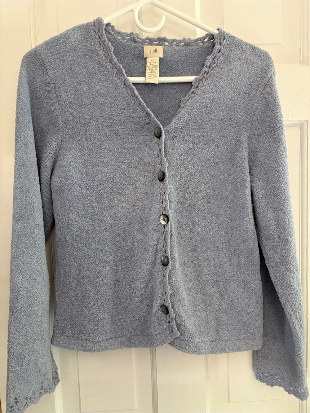 Vintage J Jill Powder Blue Button-Up Cardigan XSP XS Petite